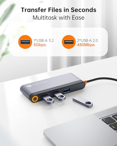 USB-C Docking Station: Dual Monitor, Dual HDMI, 100W PD