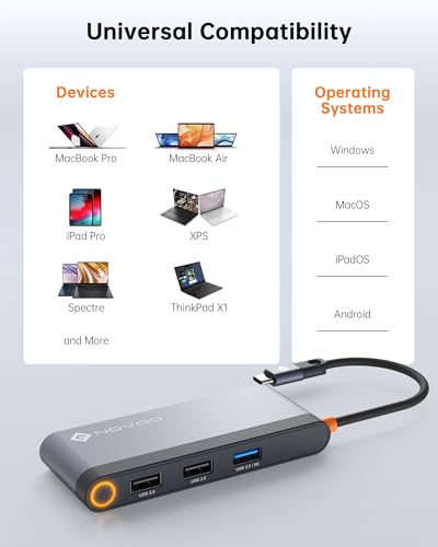 USB-C Docking Station: Dual Monitor, Dual HDMI, 100W PD