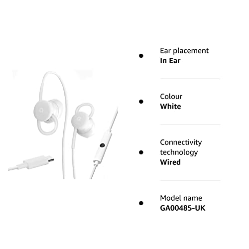 Google USB-C Earbud Headset with Assistant - White