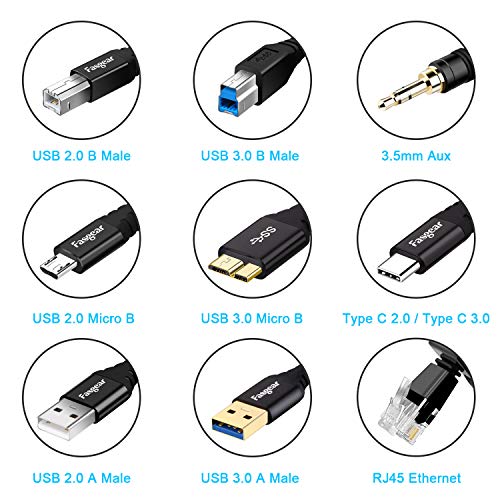 Fasgear Type C to USB B Cable