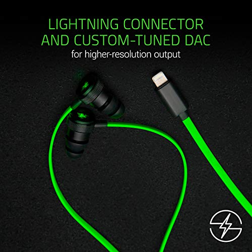 Razer Hammerhead Earbuds: Lightning Connector, Green