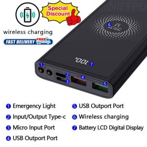 900000mAh Wireless Power Bank with Qi Charging