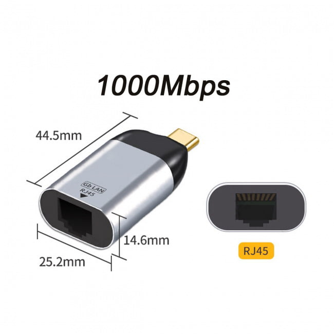 CY USB-C to Gigabit Ethernet Network Adapter