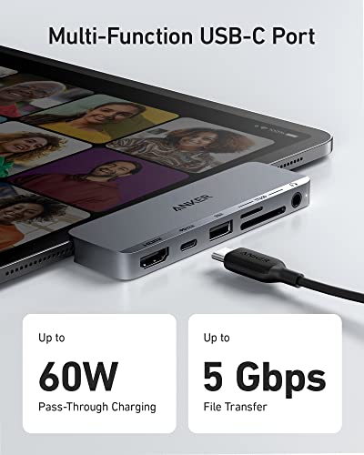 Anker 6-in-1 USB-C Hub for iPad, 4K HDMI