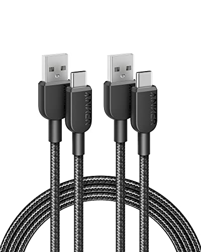Anker 6ft Braided USB-C Charger Cable 2-Pack