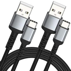 Braided 2m USB-C Charger Cable 2-Pack, 3A Fast
