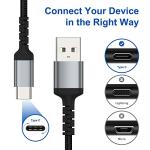 Braided 2m USB-C Charger Cable 2-Pack, 3A Fast