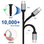 Braided 2m USB-C Charger Cable 2-Pack, 3A Fast