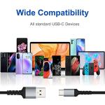 Braided 2m USB-C Charger Cable 2-Pack, 3A Fast