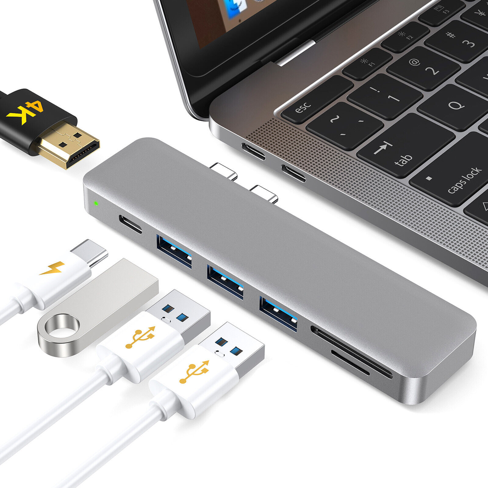 7-in-1 Type C Hub with 4K HDMI