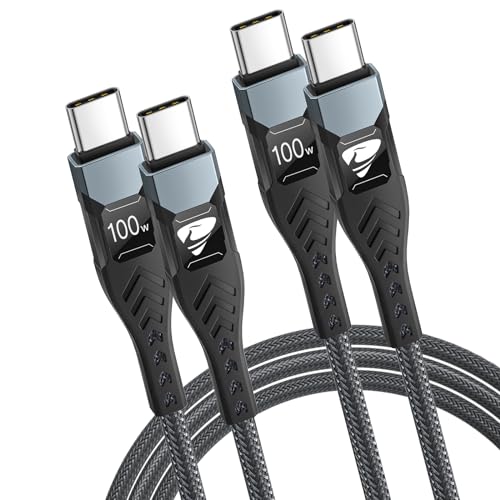 100W 5A USB-C Fast Charging Cable 2M (2-Pack)