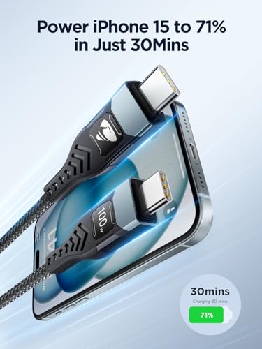 100W 5A USB-C Fast Charging Cable 2M (2-Pack)