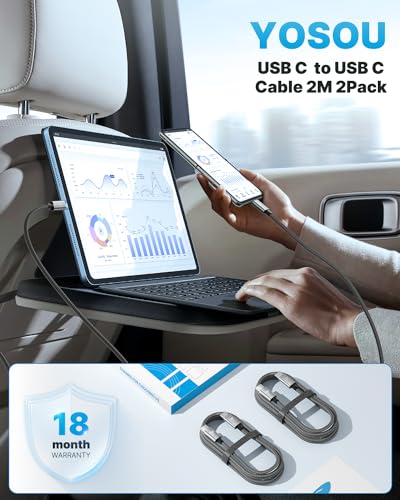 2M USB-C Fast Charging Cable 2-Pack