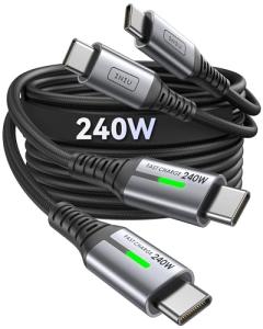 INIU 240W USB-C Charger Cable 2-Pack, 2m