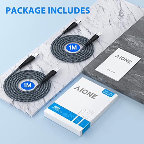 Aione USB-C to Lightning Charging Cable 2-Pack