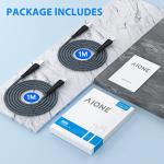 Aione USB-C to Lightning Charging Cable 2-Pack
