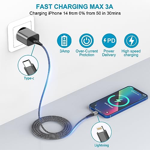MFi Certified USB-C to Lightning 1M Cable 2-Pack