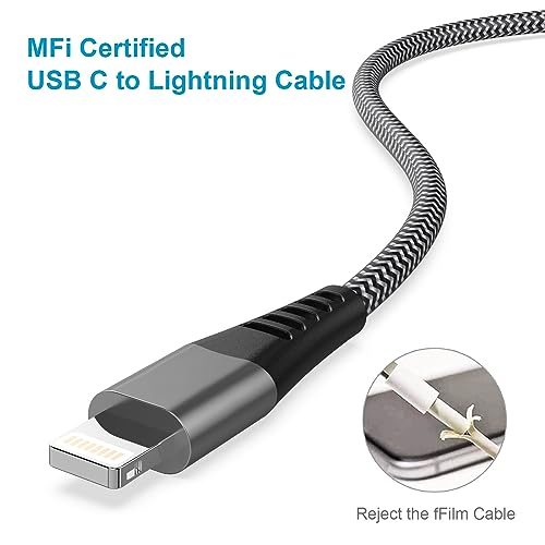 MFi Certified USB-C to Lightning 1M Cable 2-Pack
