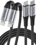 SAFUEL MFi Certified USB-C to Lightning Cable 2Pack
