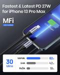 SAFUEL MFi Certified USB-C to Lightning Cable 2Pack