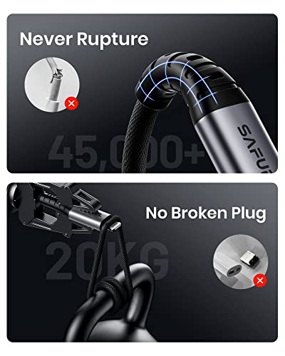 SAFUEL MFi Certified USB-C to Lightning Cable 2Pack