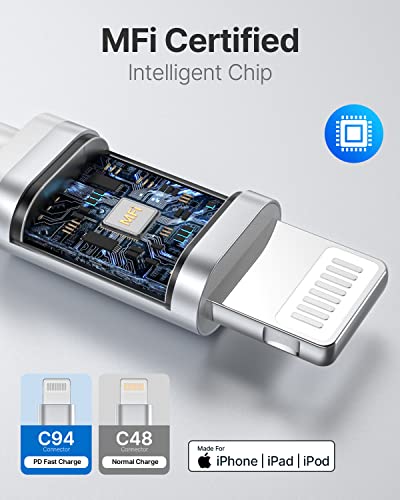Aioneus 1M USB-C to Lightning Fast Charger