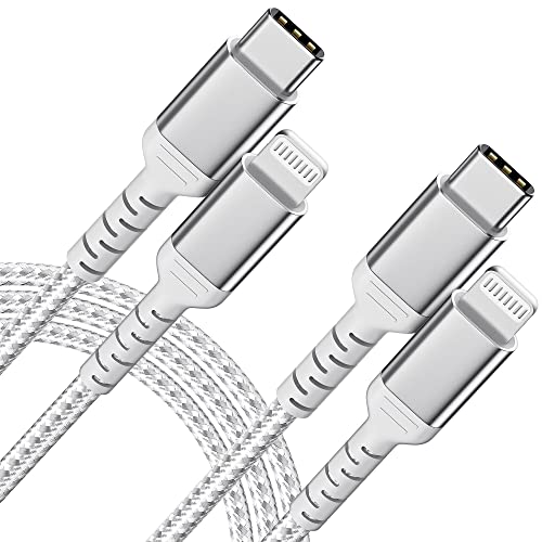 2-Pack 2m Braided USB-C to Lightning Cable