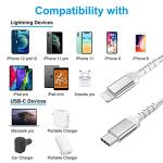 2-Pack 2m Braided USB-C to Lightning Cable