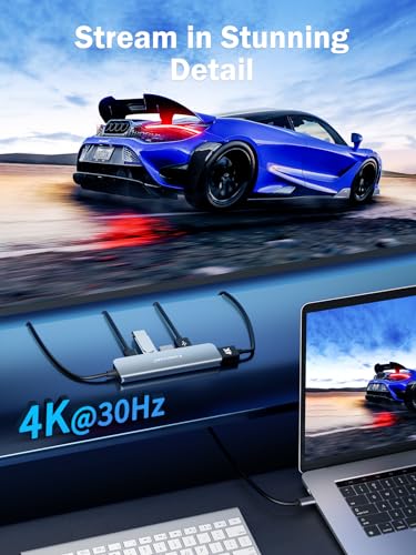 Lemorele 5-in-1 USB-C Multiport Hub Adapter