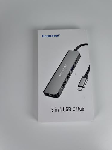 Lemorele 5-in-1 USB-C Multiport Hub Adapter