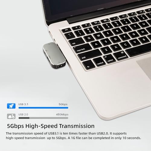 Leehitech 5-in-1 USB-C Hub Adapter