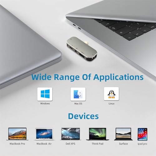 Leehitech 5-in-1 USB-C Hub Adapter