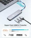 NOVOO Ultra Slim 5-in-1 USB-C Hub Adapter