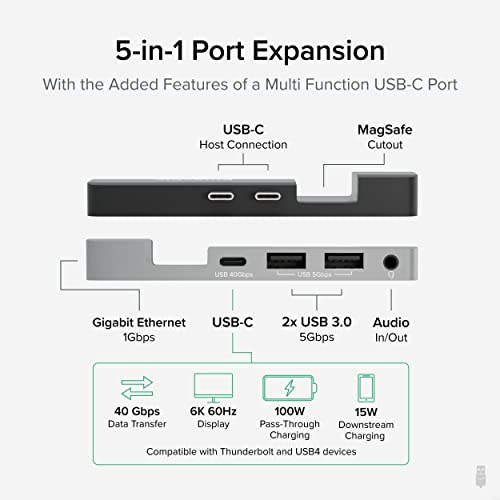 Plugable 5-in-1 USB-C Hub for MacBook Pro/Air