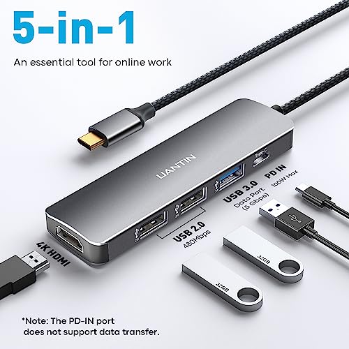 UANTIN 5-in-1 USB-C Hub with 4K HDMI