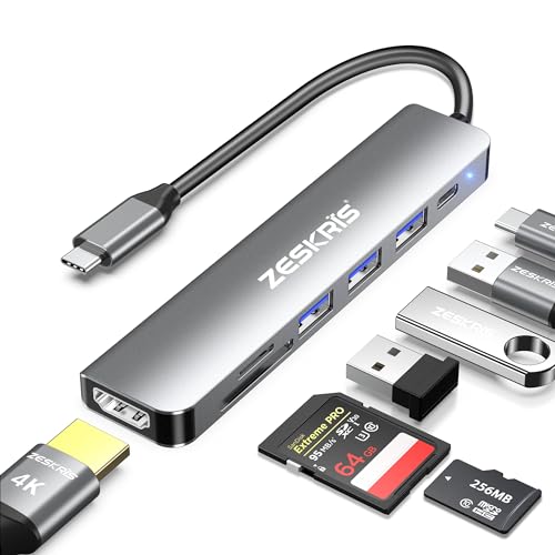 ZESKRIS 7-in-1 USB-C Hub with 4K HDMI
