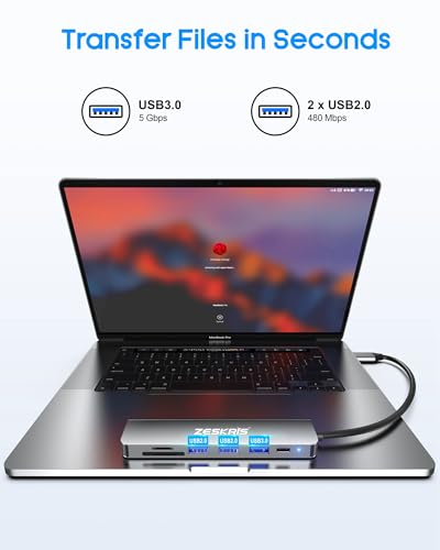 ZESKRIS 7-in-1 USB-C Hub with 4K HDMI