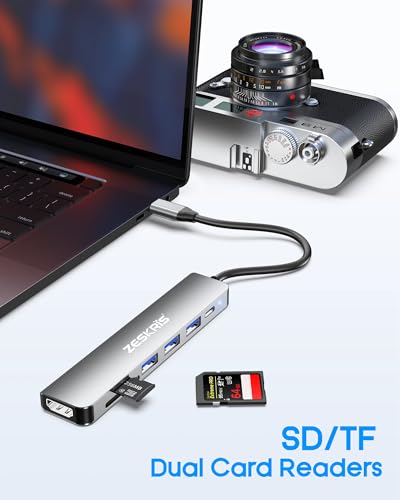 ZESKRIS 7-in-1 USB-C Hub with 4K HDMI