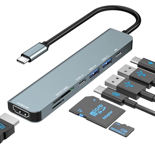 7-in-1 USB-C Hub with 4K HDMI and Card Reader