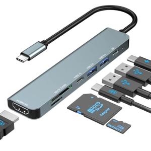 7-in-1 USB-C Hub with 4K HDMI and Card Reader