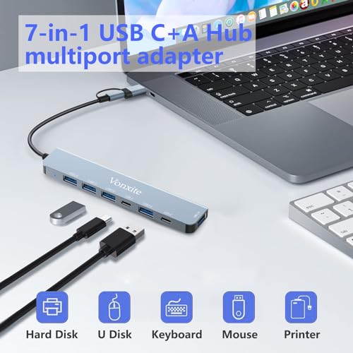 Vonxite 7-in-1 USB-C Multiport Adapter Hub