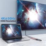 JESWO 7-in-1 USB-C Hub with 4K HDMI