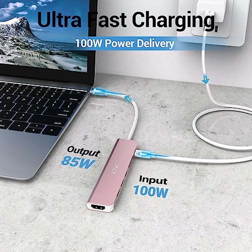 JESWO 7-in-1 USB-C Hub with 4K HDMI