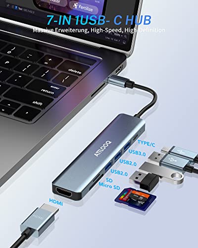 7-in-1 USB-C Hub with HDMI and Card Reader
