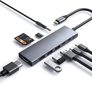 9-in-1 USB-C Hub with 4K HDMI and Power Delivery