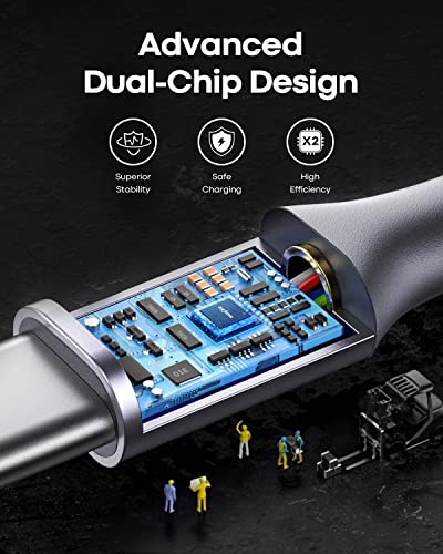 Short Nylon Braided USB-C Charger 3-Pack