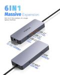 FORIDA 6-in-1 USB-C Ethernet Hub Adapter