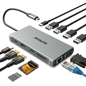 12-in-1 USB-C Hub with Dual HDMI & Ethernet