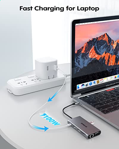12-in-1 USB-C Hub with Dual HDMI & Ethernet