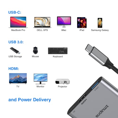 3-in-1 USB-C to HDMI Multiport Adapter
